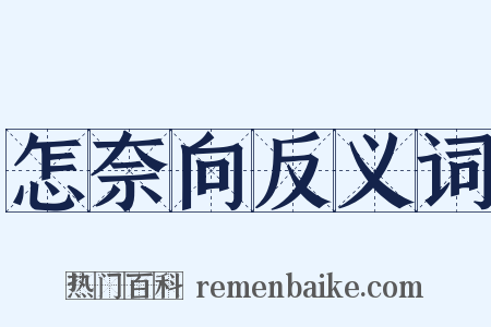 怎奈向反义词是什么意思的图片